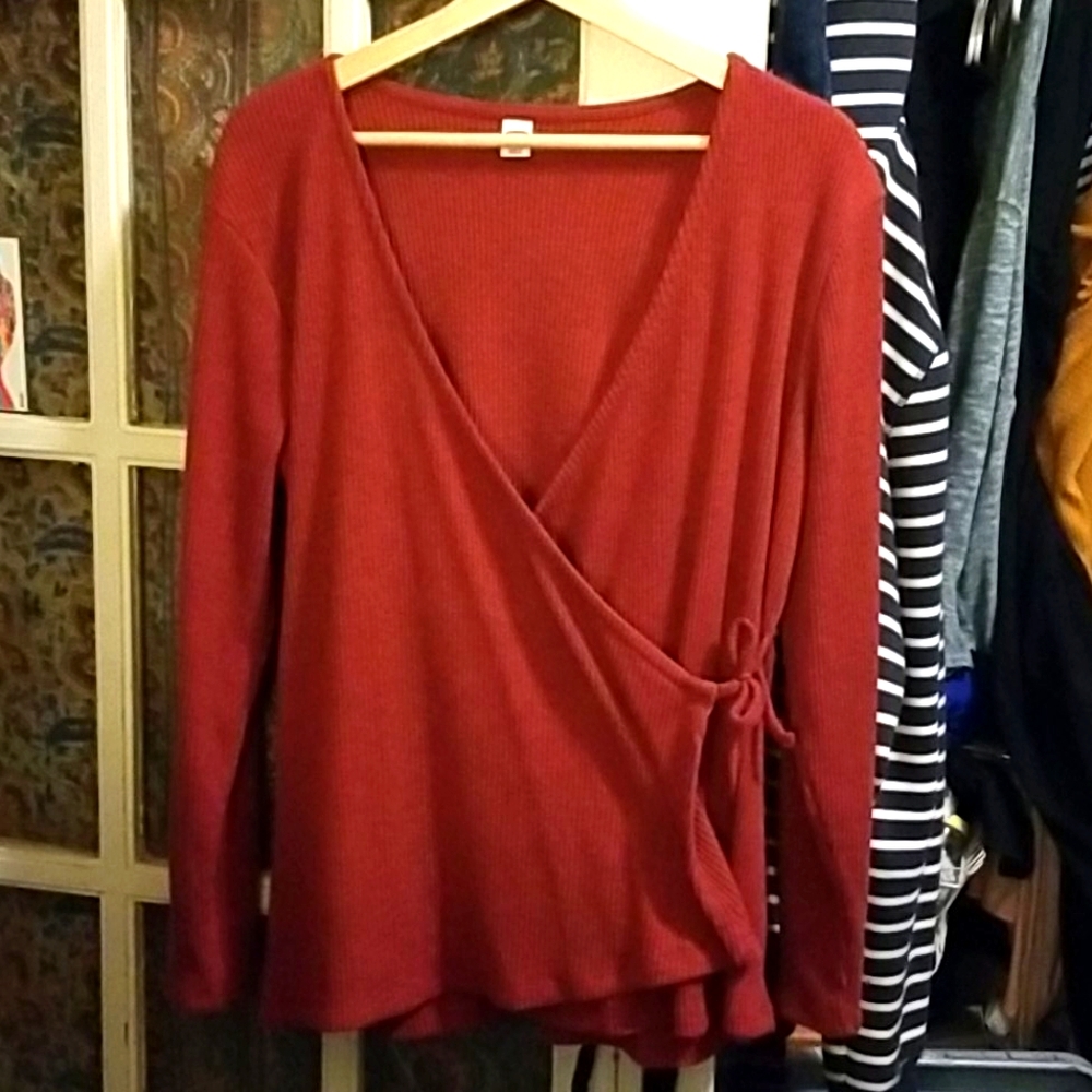 Old Navy Rib knit Wrap Sweater